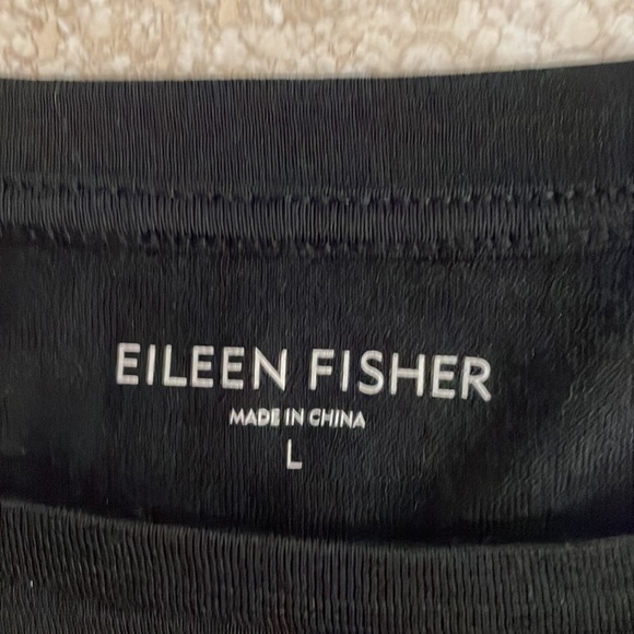 Eileen Fisher Silk Cotton Blend 3/4 Dolman Sleeve Top - Picture 4 of 10
